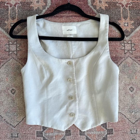 Wilfred Cream Button-Front Blouse - Picture 5 of 5